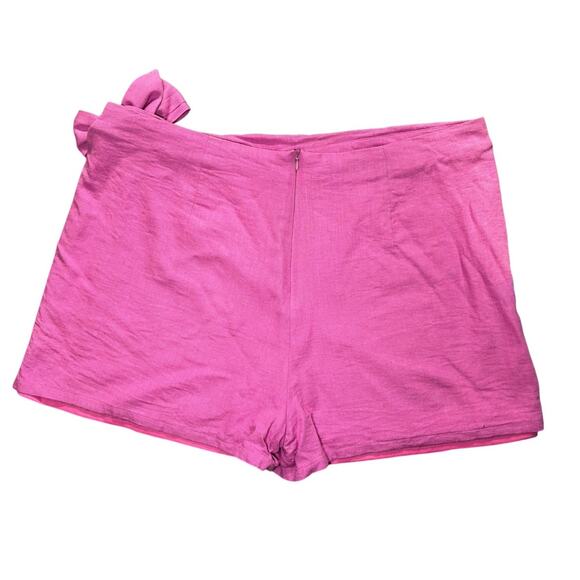 Pink Lily Linen Blend Pink Tie Skort 3XL - Picture 2 of 5